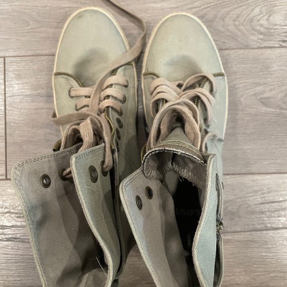 Levis canvas side zip high top laces hiking combat boots men- size 8.5,nwot - Picture 2 of 6